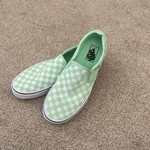 Mint check Asher Vans